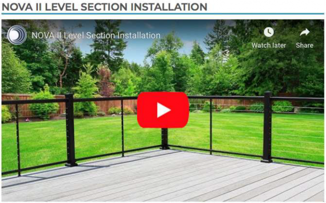 Cable Railing Installation Video for Level Section