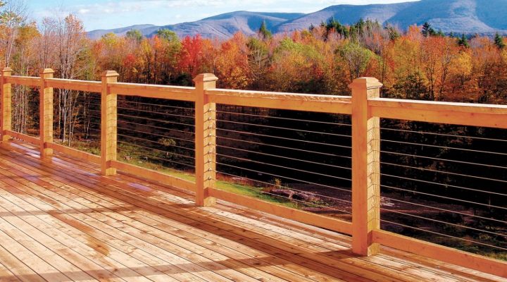 Cable Railing with Mountain View