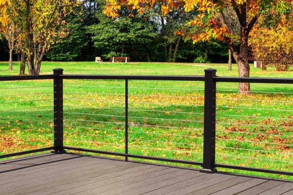 Aluminum Cable Railing with Fall Trees