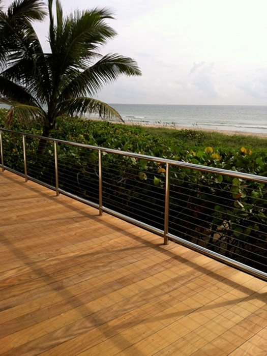 Cable Railing Near Palm Tree