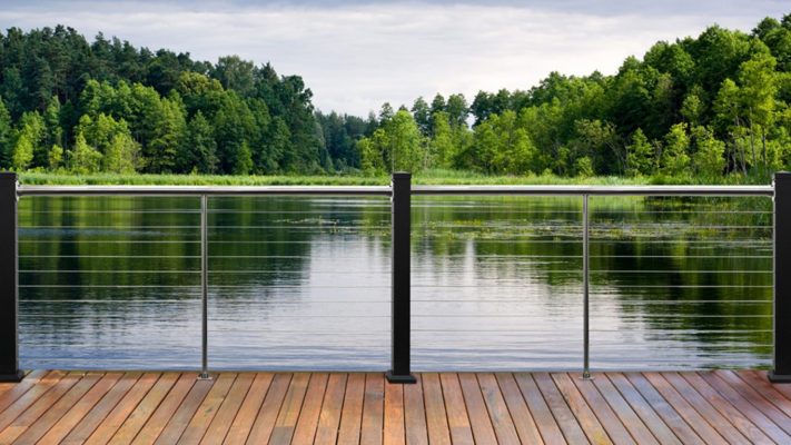 Cable Railing Overlooking Pond