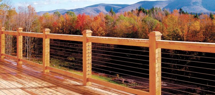 Cable Railing System with Mountain View
