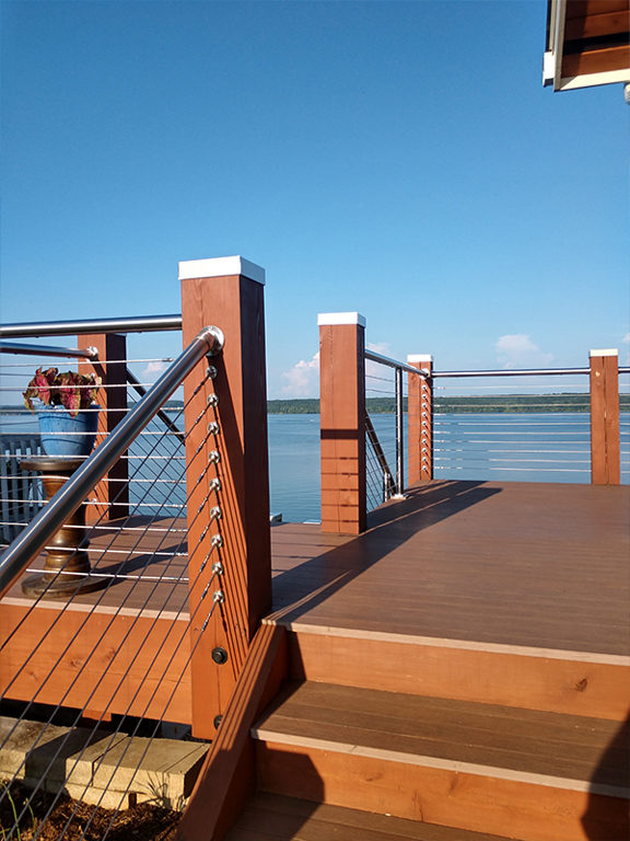 Cable Railing on Deck by Water