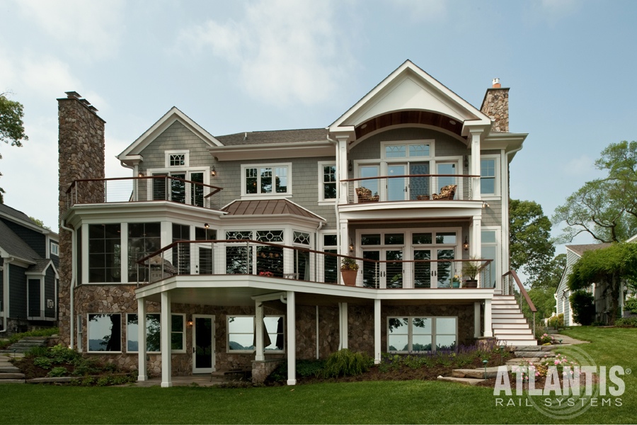 Cable Railing on Huge House