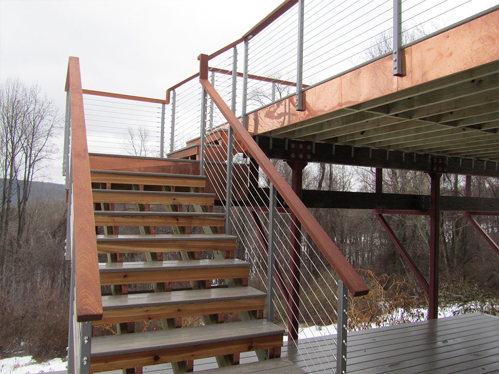 Cable Railing on Stilted Deck