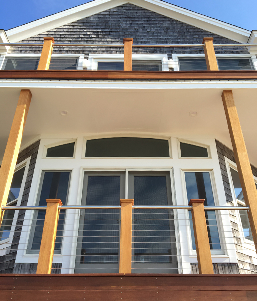 Cable Railing on Two Story Residence