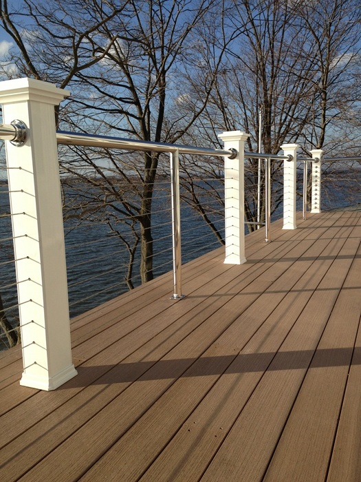 Deck with Horizontal Cable Railing