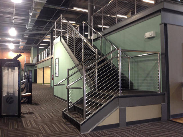Gym with Stainless Cable Railing System
