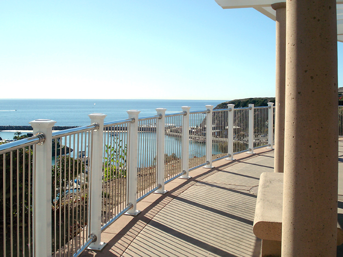 Vertical Stainless Railing by the Water