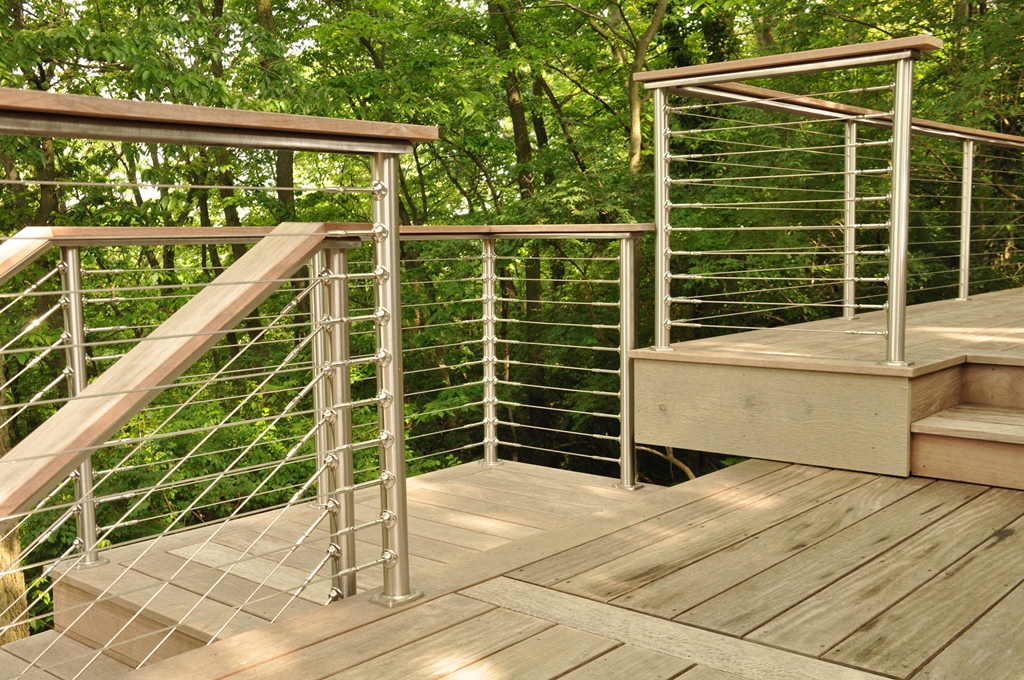 Cable Railing System with Wood Hand Rail