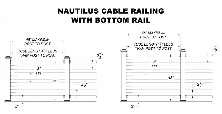 Nautilus Cable Railing with Bottom Rail