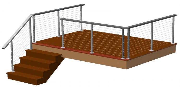 Cable Railing with Aluminum Top Rail