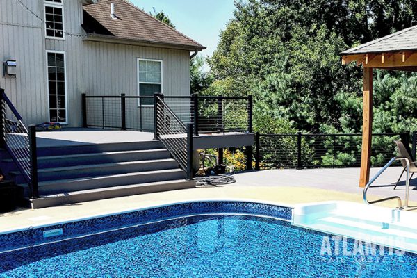 Customizing-Your-Cable-Railing-Design on a Pool-Deck.