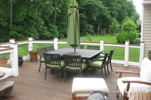 Cable Railing on a Decorative Deck