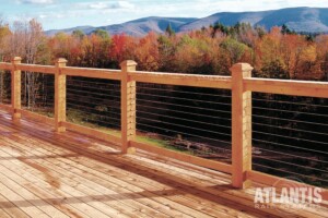 Cable Railing with Fall Trees