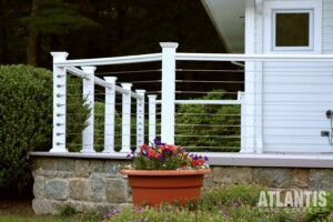 Cable Railing with Large Flower Pot