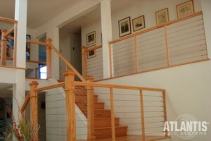 Cable Railing with Unique Wood Posts