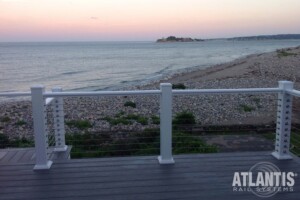Cable Railing with View of a Rocky Beach