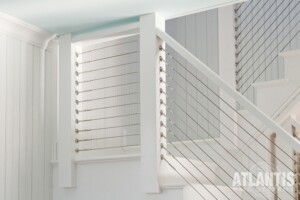 Horizontal Cable Railing on U Shaped Stairs